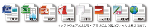 DOCX XLSX PPTX PDF RTF JTD XDW XML