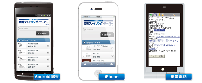 Android端末 iPhone端末 携帯電話対応
