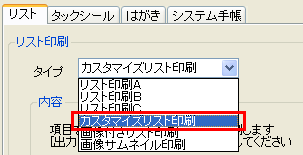 カスタマイズリスト印刷の設定方法が分かりません